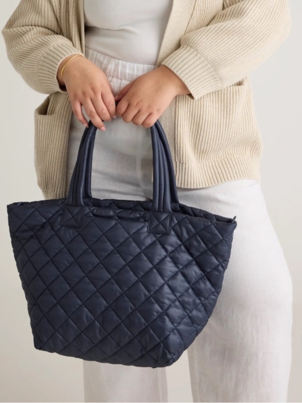 Quince Transit Quilted Carry-All Tote Navy